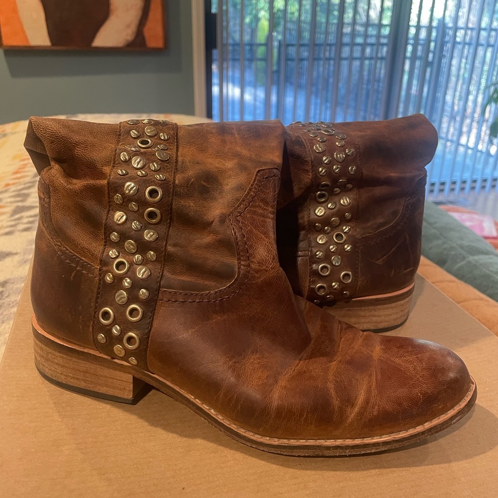 Beautiful leather cognac colored boots